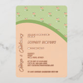 boho chic margs en huwelijk bruiloftsfeest folie uitnodiging (Voorkant)