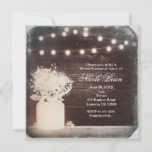 Boho Chic Mason Jar Lights Rustiek Kaart (Voorkant)