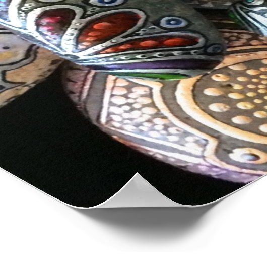 Boho - Chic meditation Rocks door Julie Ann Strick Poster (Hoek)