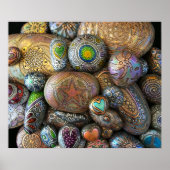 Boho - Chic meditation Rocks door Julie Ann Strick Poster (Voorkant)
