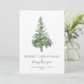 Boho Chic Merry Waterverf Feestdagenkaart (Staand voorkant)