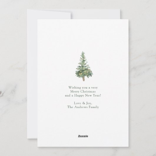 Boho Chic Merry Waterverf Feestdagenkaart (Achterkant)