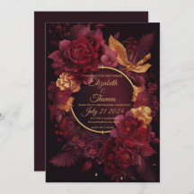 Boho chic met Bourgogne en Gold-thema.