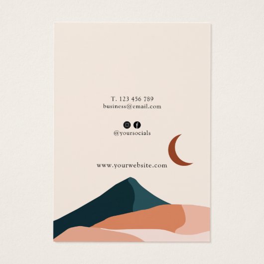 Boho Chic Minimal Earring Jewelry Display Kaart (Achterkant)