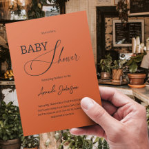 Boho Chic Minimal Terracotta Burnt Oranje Rustic