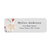 Boho Chic minimale kersenbloesem retouradres Etiket (Voorkant)