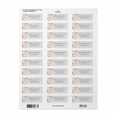 Boho Chic minimale kersenbloesem retouradres Etiket (Full Sheet)