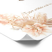 Boho Chic Minimalistisch Aangepast Teken Poster (Hoek)