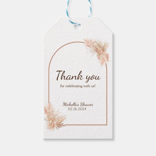 Boho Chic Minimalistisch Baby shower Gift Label Cadeaulabel (Voorkant)