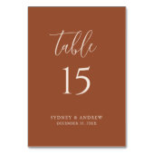 Boho Chic Minimalistische Terracotta bruiloft Kaart (Achterkant)