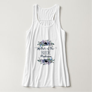 Boho Chic Mint & Navy Bloemrijke Moeder van de Bru Tanktop
