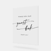 Boho Chic Modern Clear Acryl bruiloft gastenboek Acryl Bord (Hoek)