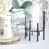 Boho Chic Modern Clear Acryl bruiloft gastenboek Acryl Bord