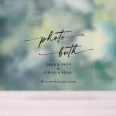 Boho Chic Modern Clear Acryl Trouwfotocabine Acryl Bord (Neutraal)