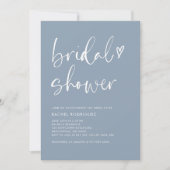 Boho Chic Modern Dusty Blue Script Vrijgezellenfee Kaart (Voorkant)