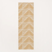 Boho Chic Modern Geometric Lines Pattern Gold Yogamat (Voorkant)