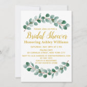 Boho Chic Modern Greenery Bridal Shower Kaart (Voorkant)