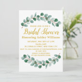 Boho Chic Modern Greenery Bridal Shower Kaart (Staand voorkant)