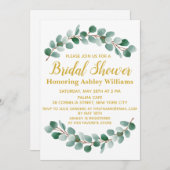 Boho Chic Modern Greenery Bridal Shower Kaart (Voorkant / Achterkant)