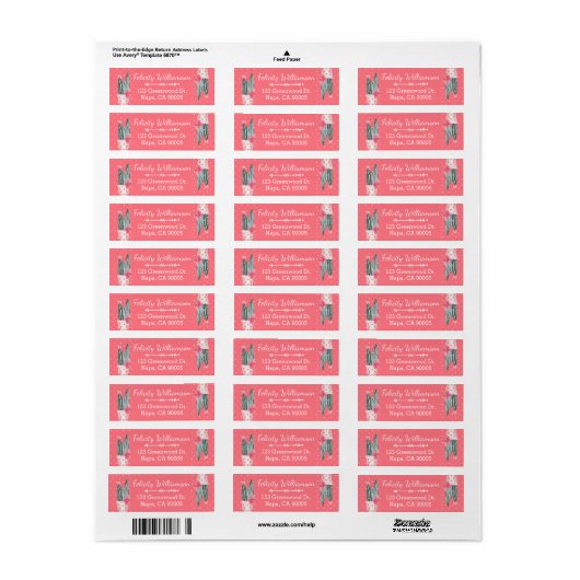 Boho Chic & Modern Waterverf Cactus Plant Pattern Etiket (Full Sheet)