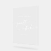 Boho Chic Modern White Clear Wedding Guest Book Acryl Bord (Hoek)