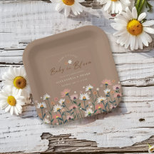 Boho Chic Modern Wildflower Baby in Bloom Shower
