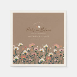 Boho Chic Modern Wildflower Baby in Bloom Shower Servet