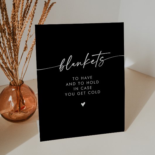 Boho Chic Moderne KLEUR BEWERKBARE Deken Trouwen Reclamebord Met Voetstuk