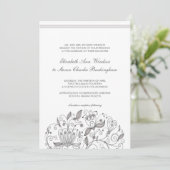 BOHO Chic Monochromatic Taupe Garden Wedding Kaart (Staand voorkant)