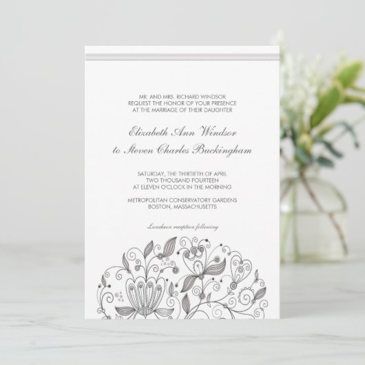 BOHO Chic Monochromatic Taupe Garden Wedding Kaart (Staand voorkant)