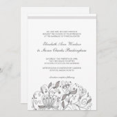 BOHO Chic Monochromatic Taupe Garden Wedding Kaart (Voorkant / Achterkant)