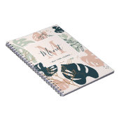Boho Chic Monogram Name Self-Care Journal Notitieboek (Rechterzijde)