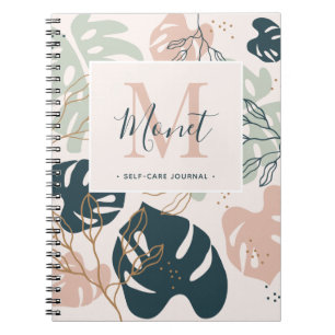 Boho Chic Monogram Name Self-Care Journal Notitieboek