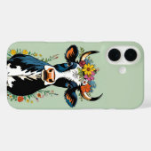 Boho Chic Mooie Minimalistische Koe Bloemenkrans Case-Mate iPhone Case (Achterkant (horizontaal))