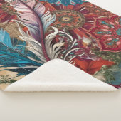 Boho Chic Mysterieuze Mandala Veer Sherpa Deken (3/4)