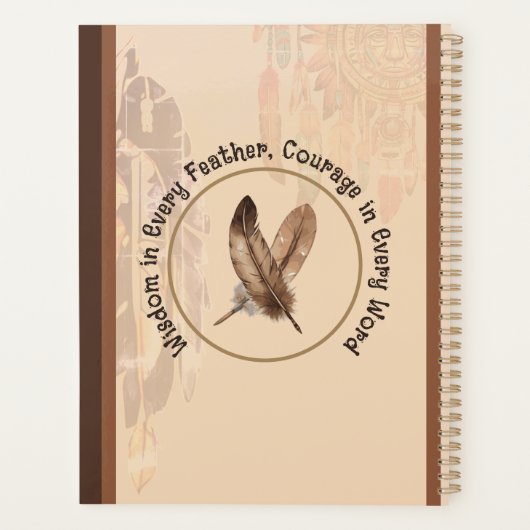 Boho Chic Native Spirit - Veren, Droomvangers Planner (Achterkant)