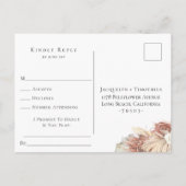 Boho-Chic Natural Wreath Wedding RSVP Song Request Uitnodiging Briefkaart (Achterkant)