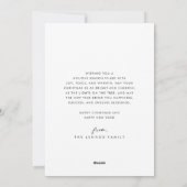 Boho Chic Navy Blue DIY Eenvoudige Foto Kerstmis Feestdagenkaart (Achterkant)