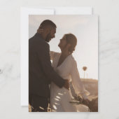 Boho chic neutraal taupe foto Spaans bruiloft Kaart (Achterkant)