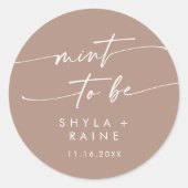 Boho chic neutraal taupe munt om favoriete Sticker (Voorkant)