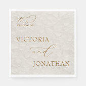 Boho Chic Neutral Bruin Elegant Servet (Voorkant)