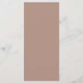 Boho chic neutrale Taupe dank u plaats kaart (Achterkant)