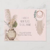 Boho Chic Nieuwe Plaats om Thuis Te Noemen Verhuiz Aankondigingskaart (Voorkant)