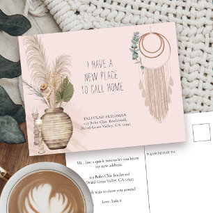 Boho Chic Nieuwe Plaats om Thuis Te Noemen Verhuiz Aankondigingskaart