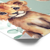 Boho Chic Oerwoud Dieren Baby shower Welkomstbord Poster (Hoek)