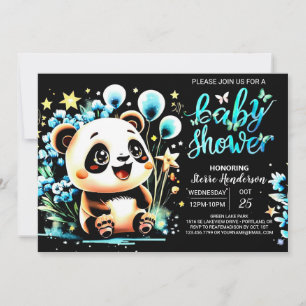 Boho Chic Oerwoud Panda Haven Boy Baby shower Kaart