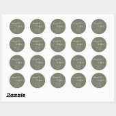 Boho Chic Olive Green Hangover Helper Favor Ronde Sticker (Vel)