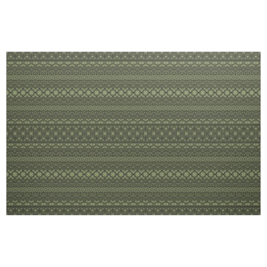 Boho Chic Olive Green Pattern Stof (Fat Quarter)