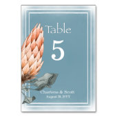 Boho Chic Oranje Flower Smokey Blue Wash Kaart (Voorkant)