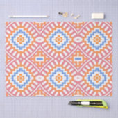 Boho Chic Oranje Pink Yellow Ethnic Geometric Tissuepapier (Craft)